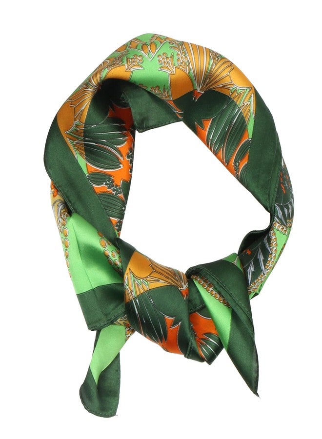 TZ Promise Women Silky Square Scarf - 27" Medium Lightweight Neckerchief Satin Head Neck Hair Wrap for Summer - Image 1